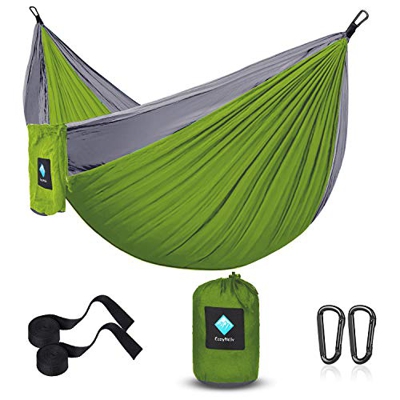 ERUW Camping Hamaca, Hamaca Ultraligera para Viaje y Camping Portátil Paracaídas Secado Rápido, Columpio de Nailon 210D para Patio & Jardín Hamaca (55