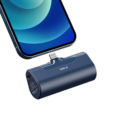 iWALK Mini Cargador Portátil, Banco de Energía Ultra Compacto de 4500 mAh, Batería Externa Pequeña y Linda Compatible con iPhone 11 Pro/XS MAX/XR/X / 