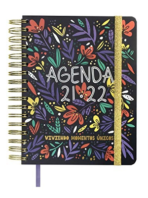 Finocam Agenda 2021 2022 Semana vista apaisada Septiembre 2021, Diciembre 2022 16 meses 4º, 155x220 Vitae 16 meses Negro Español