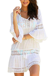 UMIPUBO Ropa de Baño Camisolas Playa Mujer Camisolas Pareos Borla Verano Bikini Vestido de Playa Traje de Baño Cover Up precio