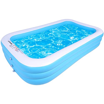 Lunvon Piscina Inflable, Piscinas Inflables Rectangulares, Piscina de Tamaño Completo para Niños Familiar Jardín Patio Trasero Fiesta Acuática de Vera