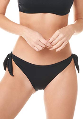 goldenpoint Baño Mujer Braguita Slip Bikini Lisa con Lazos