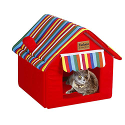 Gato Casa Perrera Puppy Condo Nido de conejo Tienda Bunny Bed Choza Plegable Extraíble lavable Gato Estera Cojín cálido para perros Interior portátil  precio