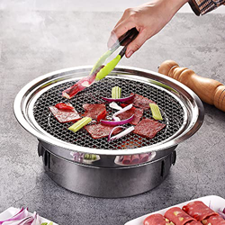 Baffect Parrilla de carbón, parrilla de barbacoa plegable portátil con control de fuego ajustable, parrilla de barbacoa de acero inoxidable para exter características