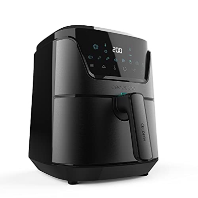 Cecotec Freidora sin Aceite dietética Cecofry Advance InoxDark. 1500 W, Capacidad 3,5 L, Recubrimiento antiadherente, Piezas aptas para el lavavajilla