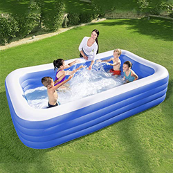 GJXJY Piscinas Hinchables con Bomba Rectangulares Grandes Piscina Inflable Infantil Balcon Piscinas Desmontables para NiñOs Adultos JardíN Y Al Aire L en oferta