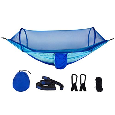 Al aire libre Portátil Automático Apertura rápida Mosquitera Hamaca Sofá de jardín Columpio Tienda simple en el árbol Tela de paracaídas Columpio anti