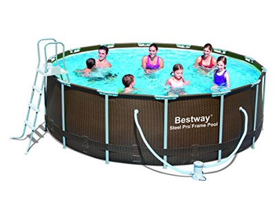 Bestway - Piscina Steel Pro Rattan 427 x 122 cm + depuradora cartucho