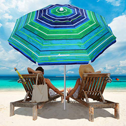 MOVTOTOP Sombrilla de playa, Parasol Sombrilla protección UV filtro 50+ Sombrilla en oferta