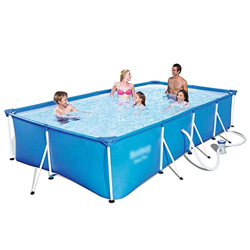 Piscina con Estructura De Metal, Piscina Infantil Rectangular con Estructura, Baño Familiar, SPA En Casa, Piscina Independiente, Ideal para Uso En Int características