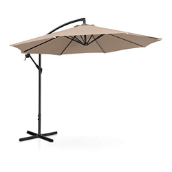 Uniprodo Sombrilla Tipo Semáforo Parasol Colgante Uni_Umbrella_R300CR (Pantalla Redonda, Diámetro 300 cm, Inclinable, Color Crema) características