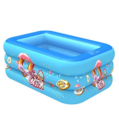 DODOBD Piscina Hinchable Familiar, Piscina Niños, 130/150/180/210/260/300CM Piscina Hinchable Rectangular Grande para Niños, Adultos, Jardín y Al Aire