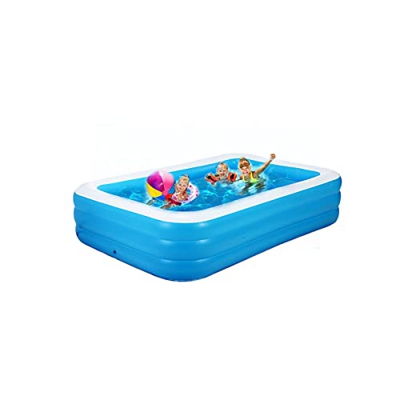 Piscina hinchable rectangular para jardín,DYBITTS piscina inflable niños fiesta en el agua de verano centro de natación Durable y Seguro para Niños, A