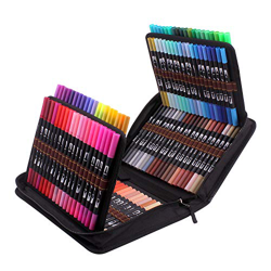 Rotuladores lettering para colorear de punta fina y cepillada, 120 Rotuladores Punta Pincel Brush Pen precio