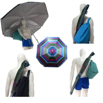 Sombrilla Playa, Sombrilla de Playa, Pack Sombrilla para Playa Acero, Sombrilla para jardín, Sombrilla de Piscina, con Bolso de Playa. 200 cm (Multico