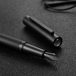 Hongdian - Pluma estilográfica (punta extrafina, diseño clásico con convertidor y caja de metal) precio