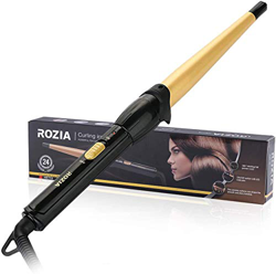 Roziahome Rizador de Pelo de Cerámica Profesional Calefacción Rápida de Doble Voltaje para Crear Varios Peinados, Plancha Rizadora de Peluqueríamperat en oferta