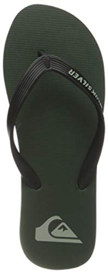 Quiksilver Molokai, Chanclas Hombre, Black/Green/Blue, 43 EU