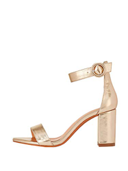 Marypaz, Sandalia básica con tacón ancho metalizado moda verano para Mujer Dorado 39 EU características