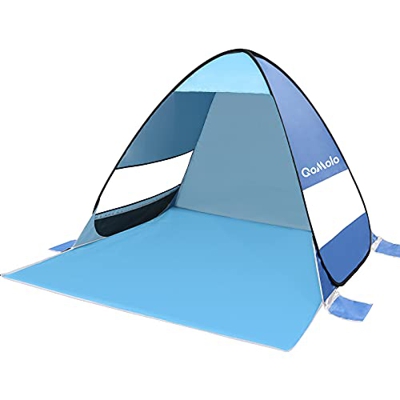 Qomolo Tienda instantánea, Tienda de Playa Portátil para 1-2 Personas, Tienda de Campaña Impermeable para Camping, Senderismo, Viajes, Pesca, Picnic y