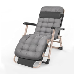 QqHAO Sillón Reclinable Plegable con Reposacabezas, Tumbona De Jardín De Tubo Cuadrado Reforzado Ajustable,Adecuada para Adultos Oficina Jardín Balcón características