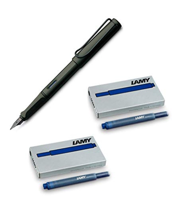 Pluma estilográfica Lamy Safari Umbra 1203065 plástico Umbra M (+ 10 cartuchos azul)