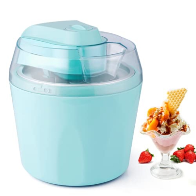 Máquina de Helados, 1.5L Heladera con Temporizador apagado automático, Fácil de Utilizar, Mezcladora Desmontable, Máquina de Bajo Consumo Heladera par
