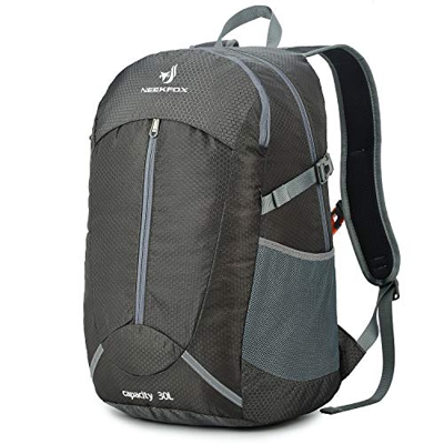 NEEKFOX Mochila de Senderismo Ligera Plegable 30L Viaje Día de Escalada Pack para Hombre Mujer, Peso Ligero Compacta Resistente al Agua Mochila para D