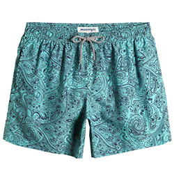 MaaMgic 5.5" Bañadores Hombre Shorts de Playa para Natación y Surf Traje de Baño Secado Rápido para Vacaciones, Paisley-Azul,M características