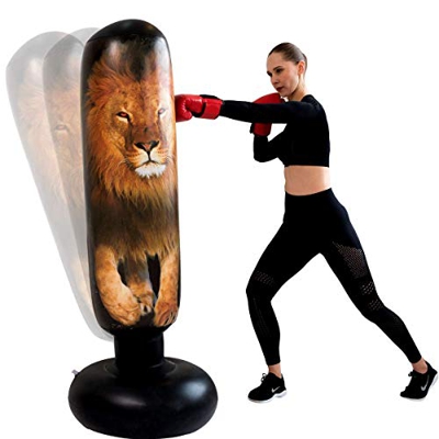 Saco de boxeo inflable para entrenamiento de boxeo, saco de boxeo de pie, saco de boxeo para niños y adultos
