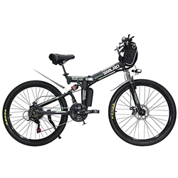 Hyuhome Ebikes para Adultos, Bicicleta Plegable eléctrica MTB Dirtbike, 26" diseño Impermeable 48V 10Ah 350W IP54, fácil Almacenamiento Plegables Bici en oferta