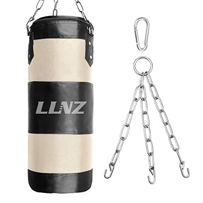 Luniquz Saco de Boxeo sin Relleno para Niños y Adultos, Saco de Arena Bolsa de Entrenamiento Oxford 60 80 100CM con Cadena de Montaje