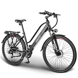 ESKUTE Bicicleta Eléctrica Wayfarer 28'' E-Bike Urbana Trekking Holandesa para Adultos Unisex, Batería de Litio Extraíble 36V 10Ah, 250W Motor, Compañ precio