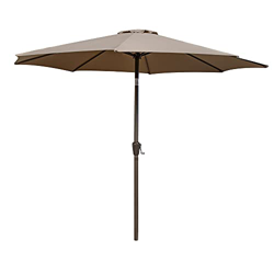 Parasol de jardín Apertura manivela Tessa Topo de Aluminio - LOLAhome (Ø 350 cm) precio