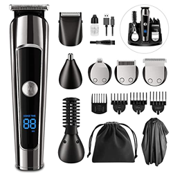 Cortapelos Profesional para Hombres, 20 en 1, Recortador de Barba / Nariz, Regalo para Hombres,Maquinilla de Afeitar Eléctrica Resistente al Agua con  características