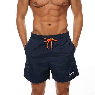 Bañador Hombre Natacion Pantalones Cortos - Bañadores Hombre Playa Verano Ligero para Correr, Gimnasio, Mar, Vacaciones, Piscina con 3 Bolsillos, Forr