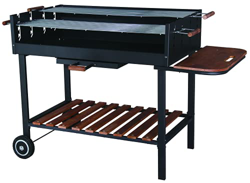 Tarrington House Carro de carbón XL para barbacoa Bratislava Deluxe, madera de pino con certificación FSC en oferta