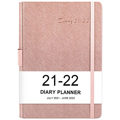 Agenda 2021 2022 Dia por Pagina, de Julio 2021 a Junio 2022, una página por día, intervalo horario, de 7 a 19 horas, tapa dura, 21 x 14,8 cm