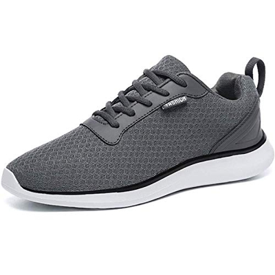 BaiMoJia Hombre Zapatillas Deportivas Zapatos Running Bambas Verano Deporte Ligeras Casual Gris Oscuro 43 EU