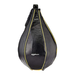 Amazon Basics - Pera de boxeo con ribetes en color amarillo en oferta