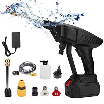 Lavadora A PresióN 21v,Limpiador A PresióN InaláMbrico PortáTil,Lavadora A Chorro De Agua De Alta PresióN para El Hogar,Pistola De Agua para Lavado De
