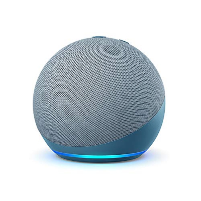 Echo Dot (4.ª generación), Reacondicionado certificado, Azul grisáceo | Altavoz inteligente con Alexa