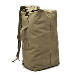 Gran capacidad viaje escalada bolsa táctica militar bolsa de lona de carga superior doble correa lona mochila características
