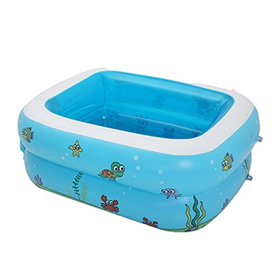 Desmontable Piscina Hinchable,110x90x40cm Grande Hinchable Engrosada PVC Fast Set Portatil Duradera Piscina Rectangular Para Partir De 3 Años Infantil