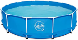 well2wellness® Framepool Swing - Piscina con marco (4,57 x 1,22 m), color azul en oferta