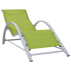 vidaXL Tumbona Hamaca Jardín Patio Terraza Balcón Playa Piscina Cama Camping Portátil Decoración Estable Textilene y Aluminio Verde en oferta