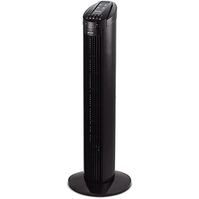 Grunkel - TF-RC SILENCE - Torre de ventilación con ángulo de oscilación automática 90º, temporizador hasta 7,5 horas, 3 velocidades, 3 modos y mando a