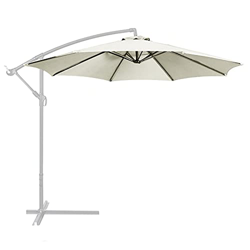 DASNTERED Sombrilla de Patio con compensación, 8 Varillas, sombrilla de Repuesto para Patio Trasero, Parasol Anti UV Junto a la Piscina para Patio, Pa en oferta