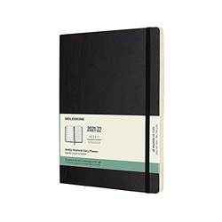 Moleskine - Agenda semanal (de 18 meses, tapa blanda, formato Xl), color Negro en oferta