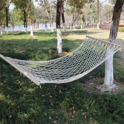 Hamaca Viaje Al Aire Libre Palo De Madera Cuerda De Algodón Hamaca Columpio Colgante Sueño Cama Red precio